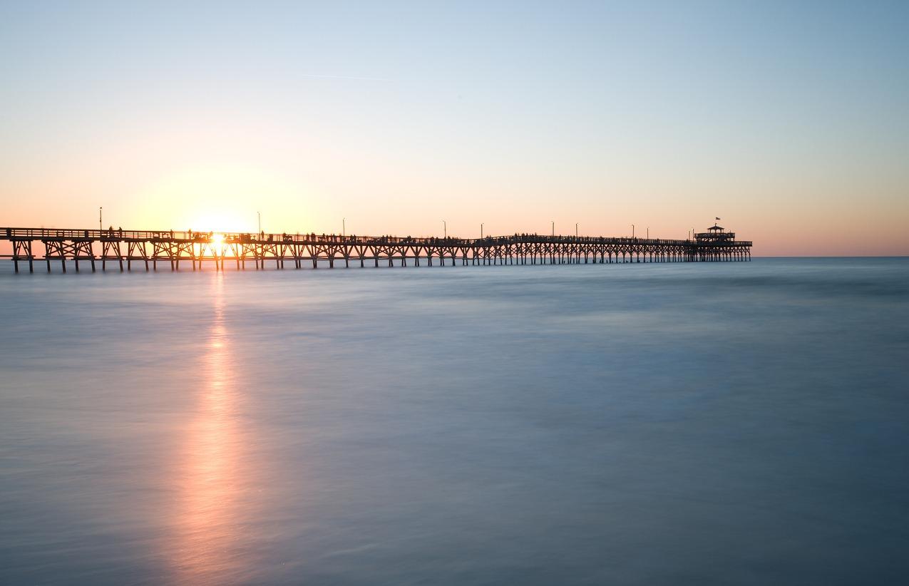 Sunrise at the Cherry Grove Pier at North Myrtle Beach